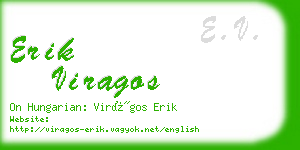 erik viragos business card